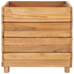 Berkfield Raised Bed 50X40X38 Cm Recycled Teak And Steel - thumbnail 4