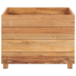 Berkfield Raised Bed 50X40X38 Cm Recycled Teak And Steel - thumbnail 3