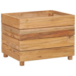 Berkfield Raised Bed 50X40X38 Cm Recycled Teak And Steel - thumbnail 2
