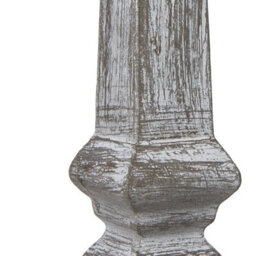 Wyld Haus Collioure White Washed Wooden Pedestal Table Lamp With Cream Linen Shade - thumbnail 4