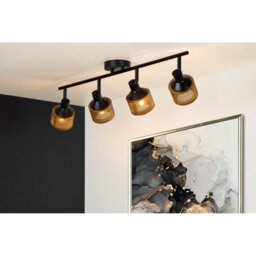 Lucide Rafa 4 Light Spotlight Bar Black - thumbnail 4