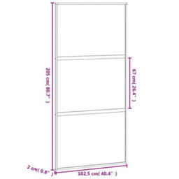 Walplus Sliding Door White 102.5X205 Cm Tempered Glass And Aluminium - thumbnail 9