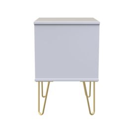 Pesaro Ready Assembled Matt Indigo & White No Effect 2 Drawer Bedside Chest (H)505mm (W)395mm (D)415mm - thumbnail 8