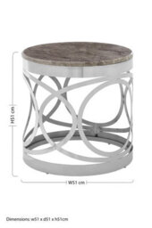 Orsina Decent Marble Side Table For Dinning Room, Elegant Decorative Bedside Table, Stylish Small Round Sidetable - thumbnail 5