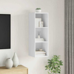 Walplus Wall-Mounted Tv Cabinet White 37X37X107 Cm Engineered Wood - thumbnail 5