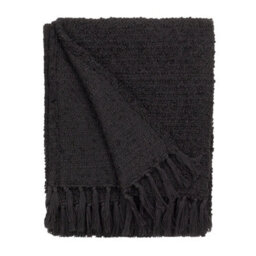 Yard Candar Textured Boucle Throw, Black, 130 X 170Cm - thumbnail 1