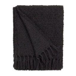 Yard Candar Textured Boucle Throw, Black, 130 X 170Cm - thumbnail 3