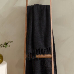 Yard Candar Textured Boucle Throw, Black, 130 X 170Cm - thumbnail 2