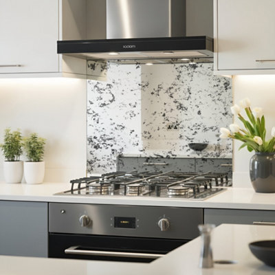 DIY Splashbacks Antique Silver Mirror Splashback 60Cm X 60Cm (Toughened Glass) - image 1