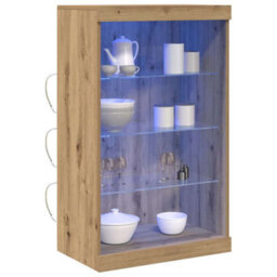 Berkfield Sideboard With Led Lights Artisan Oak 60,5X37X100 Cm - thumbnail 3