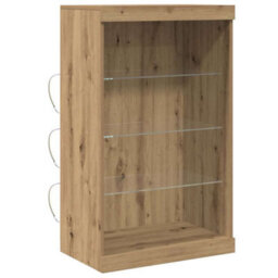 Berkfield Sideboard With Led Lights Artisan Oak 60,5X37X100 Cm - thumbnail 2