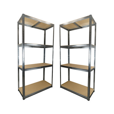 Trade Price Deals 2 Bays Of 4 Tier Galvanised Garage Shelving 1800H X 900W X 400D mm 175Kg - image 1