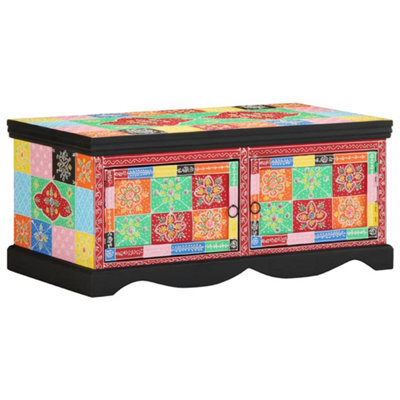 Berkfield Coffee Table Multicolour 90X50X40 Cm Solid Wood Mango - image 1