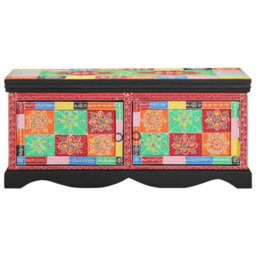 Berkfield Coffee Table Multicolour 90X50X40 Cm Solid Wood Mango - thumbnail 2