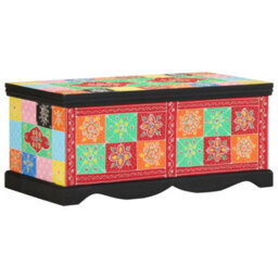 Berkfield Coffee Table Multicolour 90X50X40 Cm Solid Wood Mango - thumbnail 5