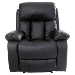 More4Homes Chester Bonded Leather Recliner Armchair Sofa Home Lounge Chair Reclining Gaming (Black) - thumbnail 3