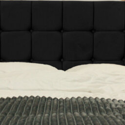"Urban Textures Luxury 26"" High Velvet Fabric Upholstered Sloane Headboard - Black" - thumbnail 1