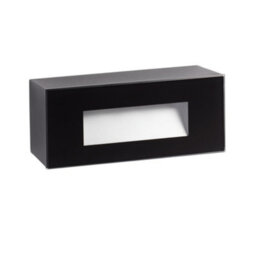 Luminosa Lighting Luminosa Dart Recessed Wall Lamp Matt Black Ip65 3000K - thumbnail 1