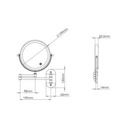 Sensio Lily Chrome Effect Round Wall-Mounted Bathroom & Wc Illuminated Contemporary Mirror (H)32Cm (W)20Cm - thumbnail 4