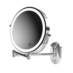Sensio Lily Chrome Effect Round Wall-Mounted Bathroom & Wc Illuminated Contemporary Mirror (H)32Cm (W)20Cm - thumbnail 2
