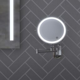 Sensio Lily Chrome Effect Round Wall-Mounted Bathroom & Wc Illuminated Contemporary Mirror (H)32Cm (W)20Cm - thumbnail 3