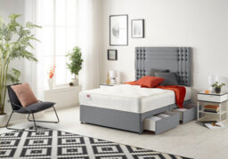 Somnior Beds Somnior Flexby Plush Charcoal 4Ft Memory Foam Divan Bed With 2 Drawers, Mattress & Headboard - Small Double - thumbnail 3
