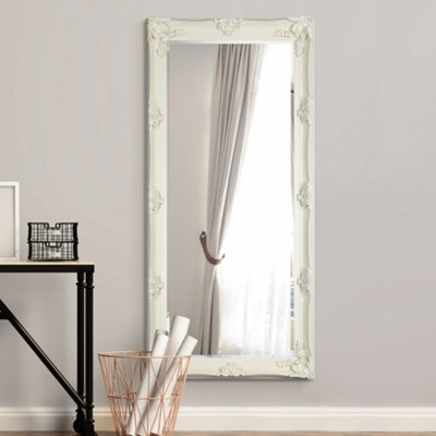 Mirroroutlet Davenport Cream Ornate Flourish Full Length Mirror 164 X 78Cm - image 1