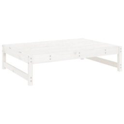 Berkfield Garden Footstool White 120X80 Cm Solid Wood Pine - thumbnail 3