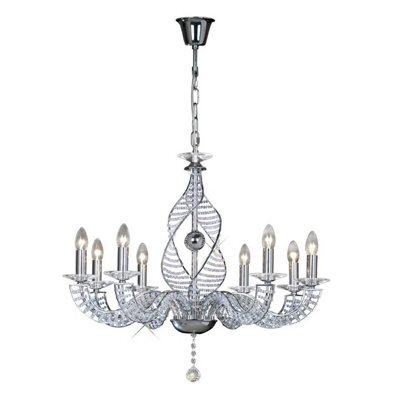 Luminosa Lighting Luminosa Santo Pendant 8 Light E14 Polished Chrome/crystal - image 1