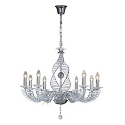 Luminosa Lighting Luminosa Santo Pendant 8 Light E14 Polished Chrome/crystal - thumbnail 1