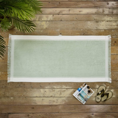 The Lyndon Company Shoreline Stripe 100% Cotton Beach Towel - image 1