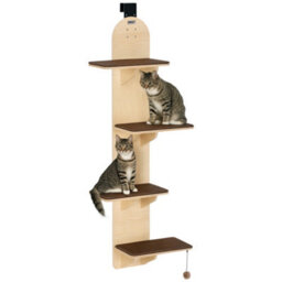 Pawhut 4-Level Cat Tree Door Mounted With Washable Plush Pads, Toy Ball - thumbnail 2