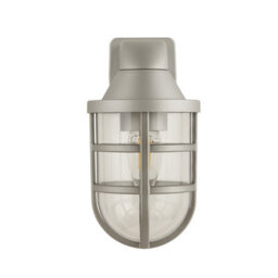 Lighting Collection Wick Ever - Plastic Outdoor Wall Light Silver - thumbnail 2