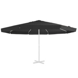 Walplus Replacement Fabric For Outdoor Parasol Black 500 Cm