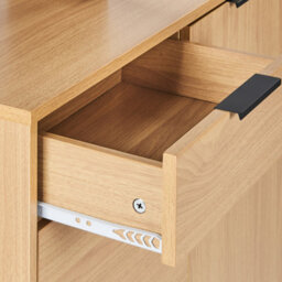 Wyld And Coco Luxehome Wall-Mounted Shoe Storage Cabinet 3 Compartments With Drawer, Brown, W98 X D29 X H100Cm - thumbnail 9