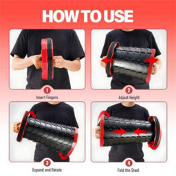Black&red- Folding Stool Portable Telescopic Seat 180Kg Camping Hiking Travel - thumbnail 5