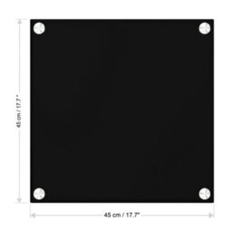 Avf 45Cm X 45Cm 2-Tier Square Lamp Table - Black Glass & Chrome - thumbnail 7