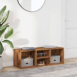 Berkfield Shoe Storage Bench Old Wood 105X35X35 Cm Engineered Wood - thumbnail 3