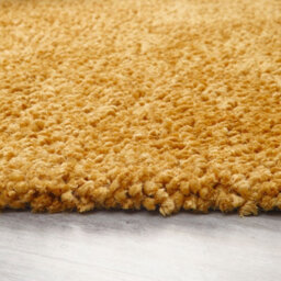 Ochre Plain Shaggy Rug, Handmade Modern Rug, Ochre Shaggy Rug For Bedroom, Living Room, & Dining Room-140Cm X 200Cm - thumbnail 3