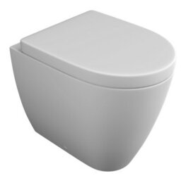 Rinse Bathrooms 1100mm Lh Basin L Shape Matte Blue Vanity Sink Unit Cabinet Storage Furniture + Toilet + Cistern - thumbnail 3