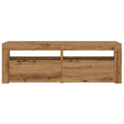 Berkfield Tv Cabinet With Led Lights Artisan Oak 120X35X40 Cm Engineered Wood - thumbnail 7
