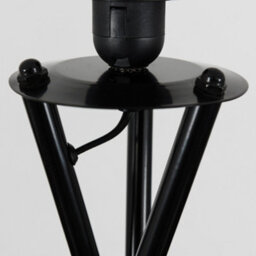 Valuelights Camden Black Tripod Floor Lamp With Grey Tapered Shade - thumbnail 6