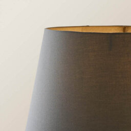 Valuelights Camden Black Tripod Floor Lamp With Grey Tapered Shade - thumbnail 4