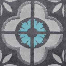 Bravich Hard Wearing Hessian Backed Stair Runner Kitchen Mat - Texas Blue & Grey Floral - 60X810Cm (2'x27') - thumbnail 8