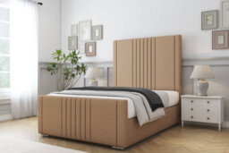 "Sloomy Harrington Latte Dumfries Bed Frame With Mattress With 50"" Upholstered Headboard 3' Single" - thumbnail 2