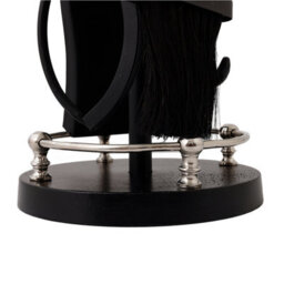 Charles Bentley Sycamore Fireside Companion Set Iron Tool Stand Silver Handles Circular Base - thumbnail 5