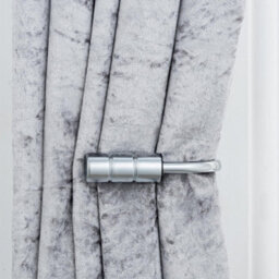 A.unique Home Pair Of Plain Barrel Metal Holdbacks With Fittings - Nickel - thumbnail 5
