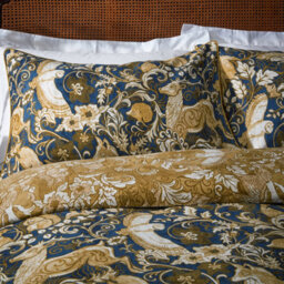 Paoletti Harewood Animal 100% Cotton Duvet Cover Set, Double, Blue - thumbnail 3