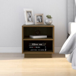 Berkfield Modern Bedside Cabinets 2 Pcs Honey Brown 40X34X40 Cm Solid Wood Pine - thumbnail 3
