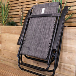 Samuel Alexander Multi Position Garden Zero Gravity Relaxer Chair Sun Lounger In Mixed Grey - thumbnail 9